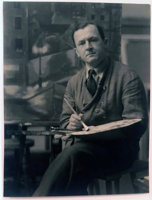 George Grosz in his Berlin studio