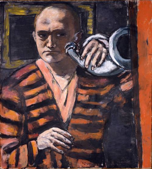 Self-Portrait with Horn